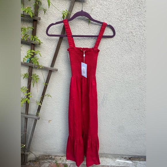 Hill House The Anjuli Nap Dress - Victorian Red Cotton New with Tags! - Picture 7 of 7